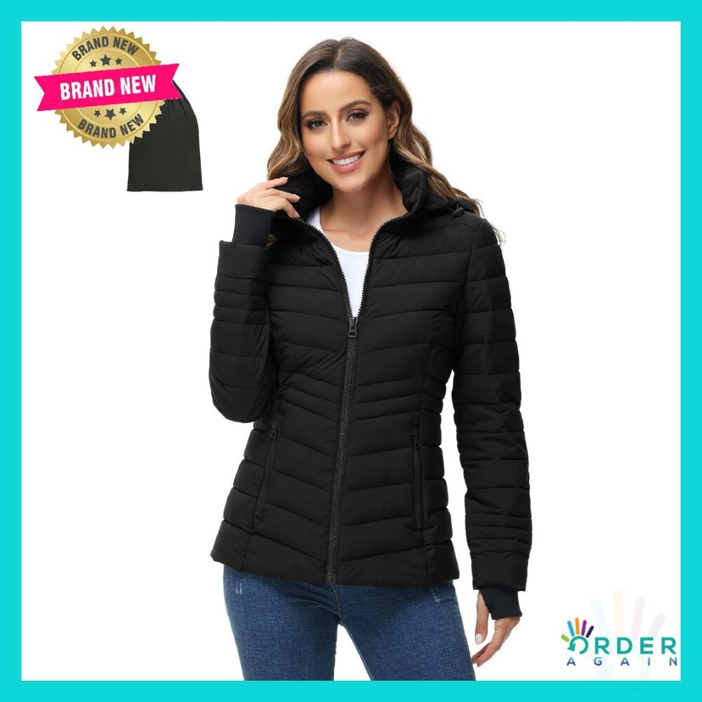 Lightweight Packable Puffer Jacket Winter Warm Qu… - image 1